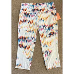 TEK GEAR Dry TEK Leggings Purple Black Teal Yoga Capri Pants Plus Size 1X